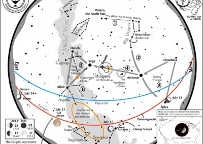 star map for July 2024